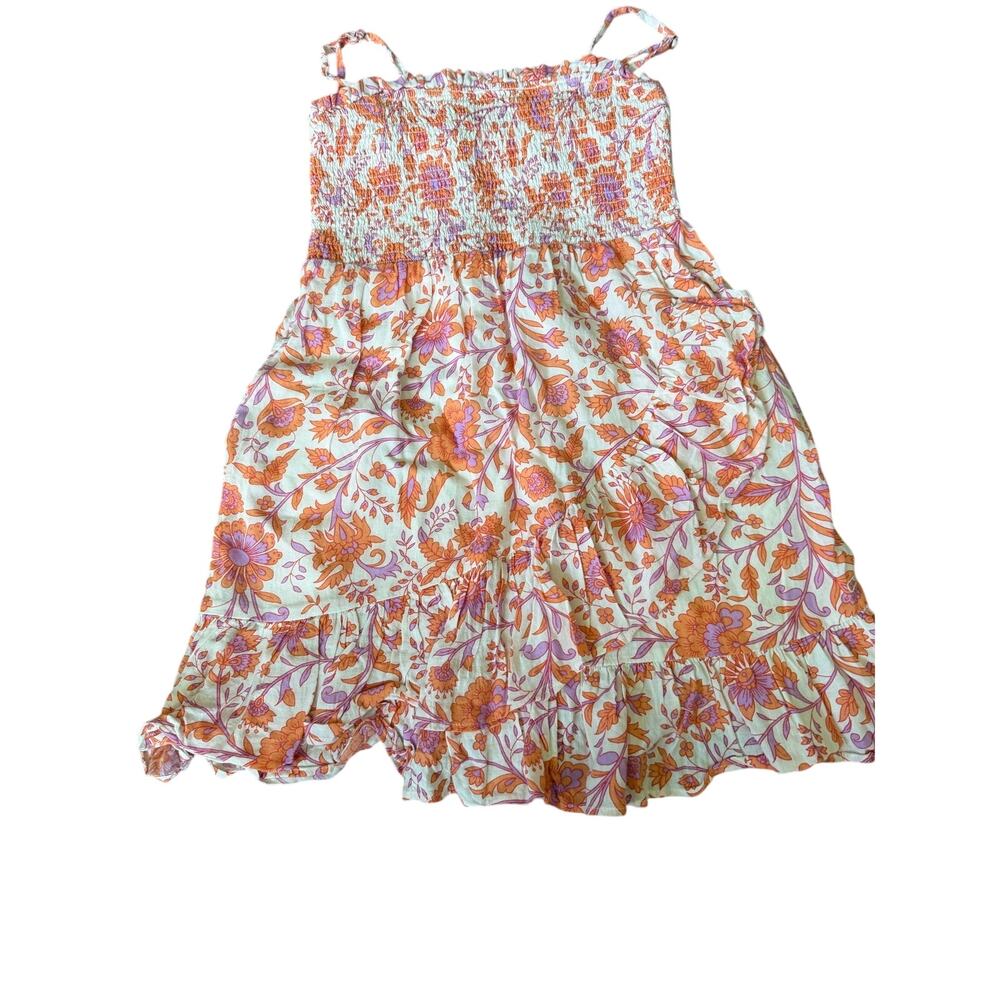 Vineyard Vines marigold floral girls smocked dress size medium